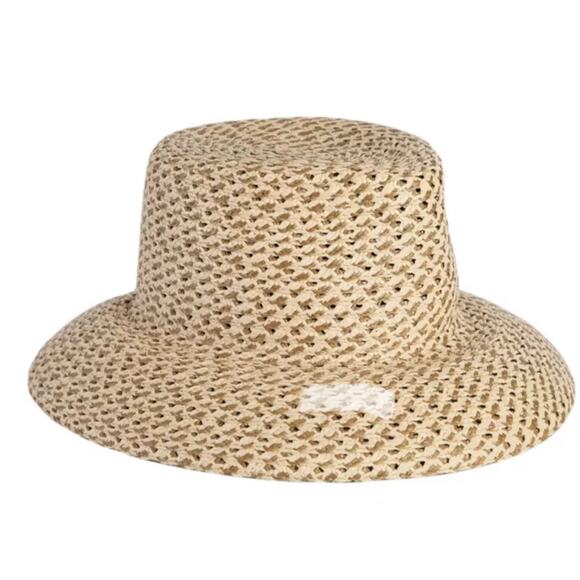 Eric Javits Squishee Mita Sun Hat in Peanut Tan One Size NWT - Picture 1 of 10